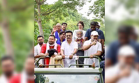 CM Stalin at Voter Adhikar Yatra