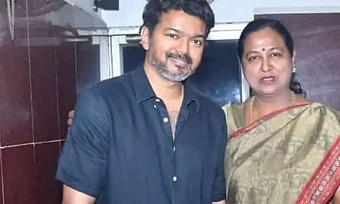 Vijay with Premalatha Vijayakanth (Daily Thanthi)