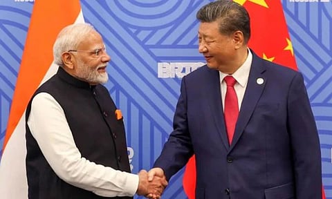 PM Modi holds talks with President Xi (PTI)