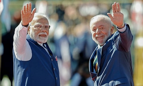 Indian Prime Minister Narendra Modi and Brazilian President Luiz Inácio Lula da Silva (IANS)