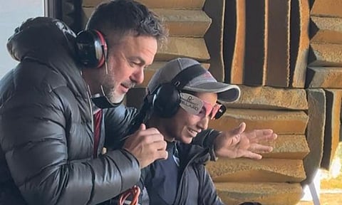 Daniele Di Spigno trains Anthra Rajsekara in the range (File photo)