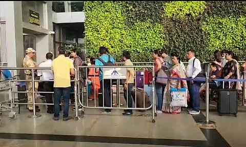 Passengers traveling from Chennai airport