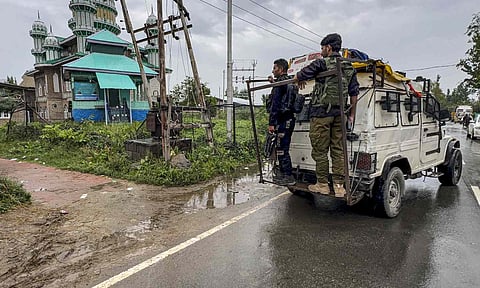 National Investigation Agency (NIA) conducts searches at 22 locations in terror-related cases, in Kulgam, Jammu and Kashmir, Monday, Sept. 8, 2025 (PTI) 