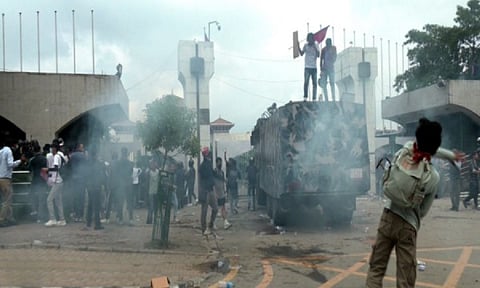 File Image of Protests in Nepal (Photo/ ANI)