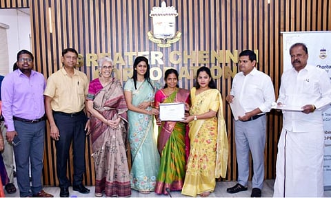  Mayor R Priya felicitated kindergarten teachers of the Greater Chennai Corporation (Photo: @chennaicorp)