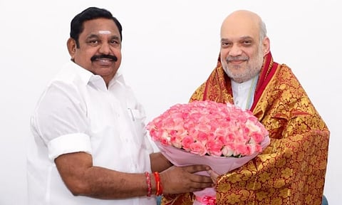 AIADMK General Secretary Edappadi K Palaniswami,Minister of Home Affairs of India Amit Shah (Photo: /X@EPSTamilNadu)