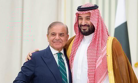 Prime Minister Shehbaz Sharif and Saudi Crown Prince Mohammed bin Salman (Image/X) 