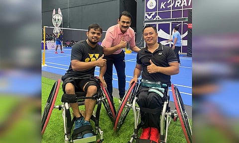 Abu Hubaida and Prem Kumar Ale with their coach Gaurav Khanna (File photo) 