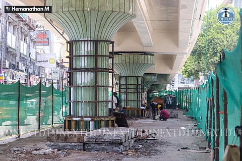 Renovation of the Doveton Flyover in Purasawalkam (Photo: Hemanathan M)