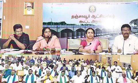 Thanjavur Collector Priyanka Pankajam chairs farmers grievance meeting on Thursday