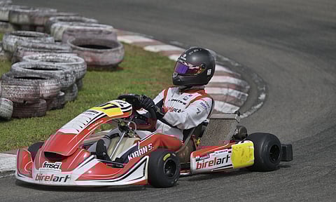 India's Kiaan Shah in action