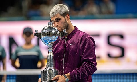 Alcaraz wins eighth title of season in Tokyo