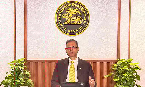Reserve Bank of India Governor Sanjay Malhotra speaks on Monetary Policy Statement, in New Delhi (PTI) 
