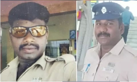 Arrested police personnel in Tiruvannamalai
