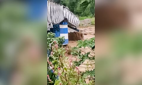 Darjeeling: Debris scattered around heavy rain triggers landslides in West Bengal's Darjeeling district (PTI)