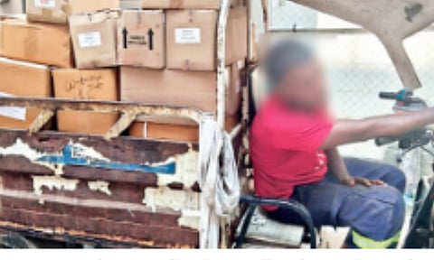 A BOV transporting medical supplies in Kodungaiyur