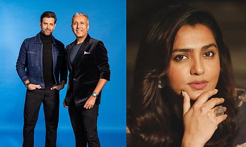Hrithik Roshan and Gaurav Gandhi from Prime Video; Parvathy Thiruvothu