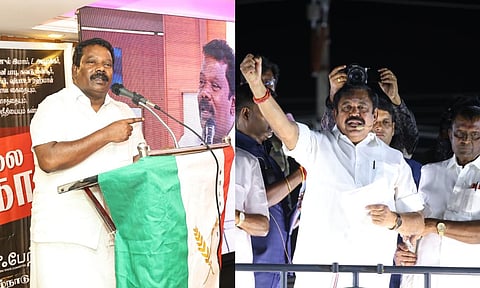 TNCC president K Selvaperunthagai, AIADMK general secretary Edappadi K Palaniswami