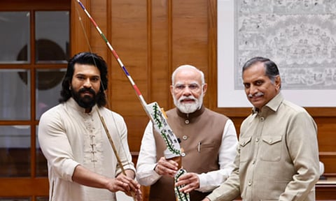Narendra Modi commended Telugu star Ram Charan (IANS)