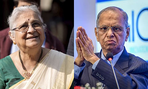 Infosys founder Narayana Murthy, wife Sudha decline to take part in caste survey (PTI) 