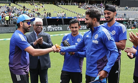 Rohit Sharma delivered a heartfelt speech for Nitish Kumar Reddy (IANS)