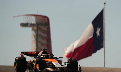 McLaren driver Oscar Piastri of Australia steers his car during the Formula One U.S. Grand Prix auto race in Austin, Texas (Photo: AP)