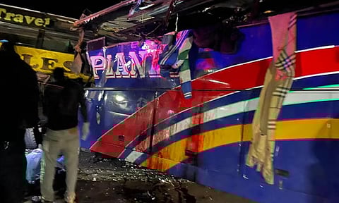 Multiple vehicle crash in Western Uganda (Photo/X@Uganda Police Force)