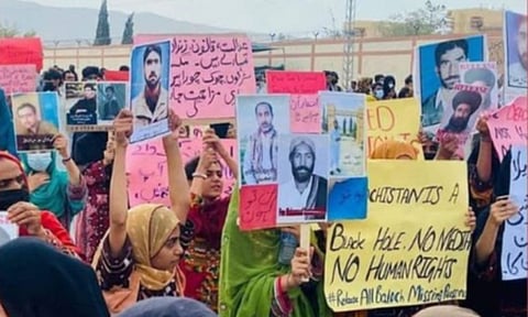 Visuals from the protest (Photo: IANS)