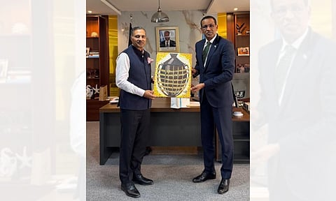  India's High Commissioner to Kenya Adarsh Swaika and Somalia's Ambassador to Kenya Jabril Ibrahim Abdulle (IANS)