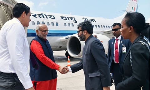 VP Radhakrishnan arrives in Seychelles (IANS) 