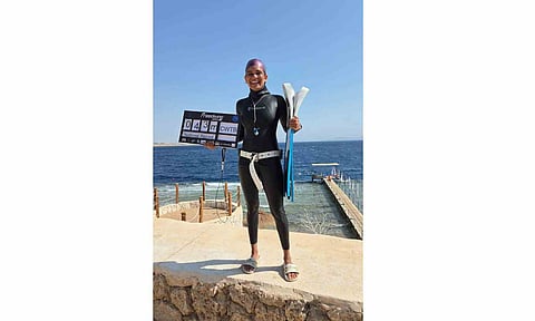 Archana Thiagarajan at the AIDA Freediving World Cup 