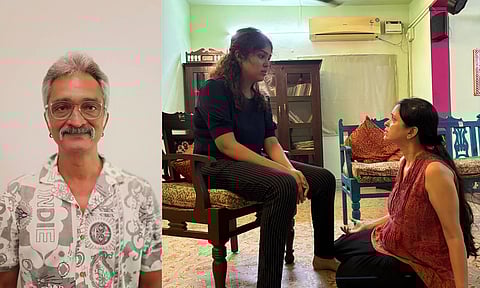 Vinod Anand & rehearsal of the play 