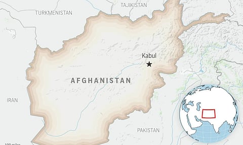 This is a locator map for Afghanistan with its capital, Kabul. (Photo: AP)