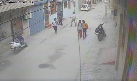Youth who allegedly fired gunshots at a 17-year-old girl (Screengrab from a CCTV footage)