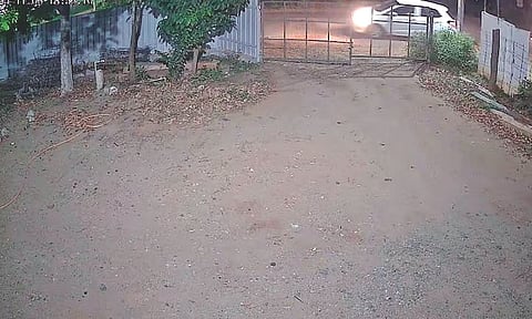 Video grab of car in which the couple had a dispute in Coimbatore