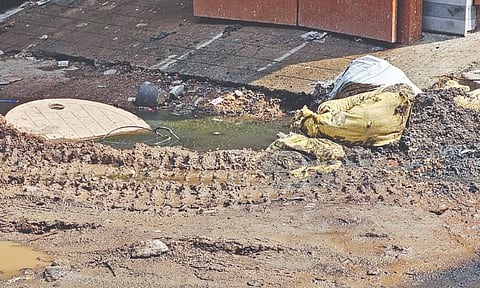 Sewage overflow in Arumbakkam
