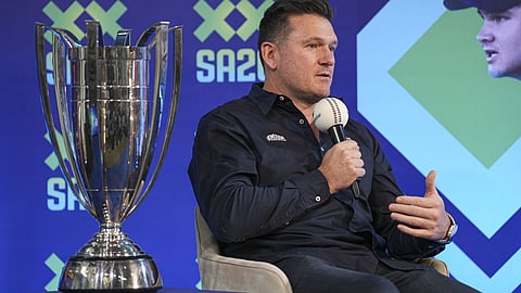 SA20 League Commissioner Graeme Smith during an event ahead of Season 4 of SA20, South Africa's premier T20 franchise league, in Mumbai.