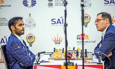 GM Arjun Erigaisi and Peter Leko ahead of their match 