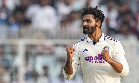 India's Ravindra Jadeja celebrates the wicket of South Africa's Tristan Stubbs (Photo: PTI)