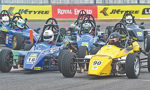 Action from JK Tyre Novice Cup