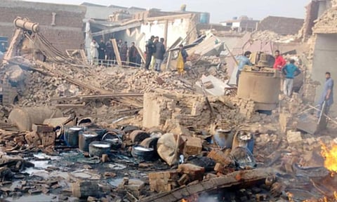 Explosion in a chemical factory (Photo: IANS)