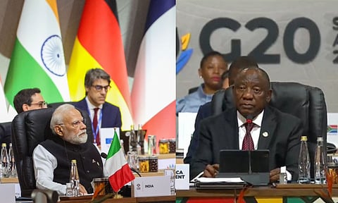 Prime Minister Narendra Modi, South African President Cyril Ramaphosa (Photo/X)