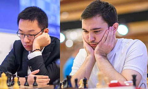 Chinese GM Wei Yi; Uzbekistan's GM Javokhir Sindarov 