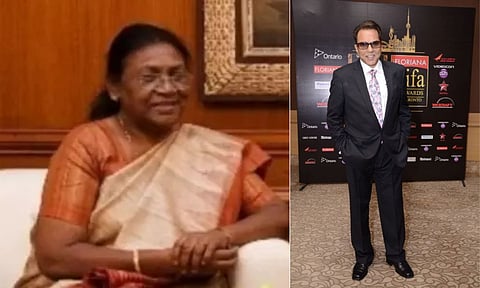 President Droupadi Murmu and Veteran actor Dharmendra
