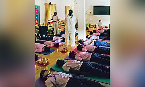 From one of the earlier sessions of sound healing