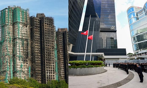Memorial service at the government headquarters in Hong Kong (IANS)