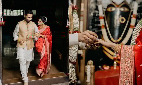 Wedding pictures of Samantha Ruth Prabhu and filmmaker Raj Nidimoru (Photo: Instagram @samantharuthprabhuoffl)