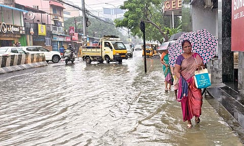 Water stagnated in the main road