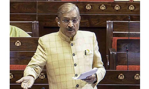 INC MP Pramod Tiwari speaks in the Rajya Sabha during the Winter session of Parliament, in New Delhi, Thursday, Dec. 4, 2025 (PTI) 