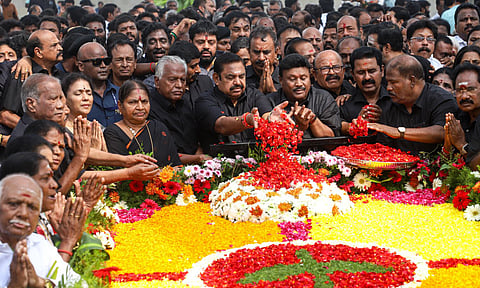 AIADMK general secretary Edappadi Palaniswami at former Chief Minister Jayalalithaa's memorial on Friday